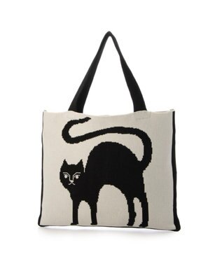 UNBILLION カシュカシュ cachecache / アニマルモチーフニットトート ブラックミックス