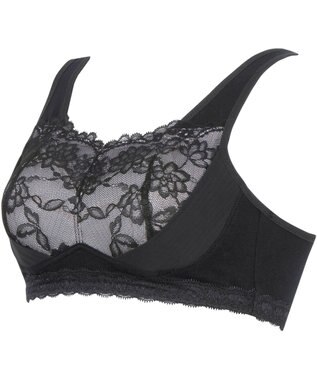 WACOAL 【ナイトアップブラ】 動画クリエイター nanakoななこさんコラボカラー登場 ナイトブラ 綿混(本体) 就寝時用 3Lまで対応 大きいサイズ ノンワイヤー レディース BRA166 /ワコール ブラック