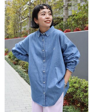 AMERICAN HOLIC ドロップショルダーＢＩＧシャツ／Ｂ．ＨＰＯＬＯＣＬＵＢ Light Indigo