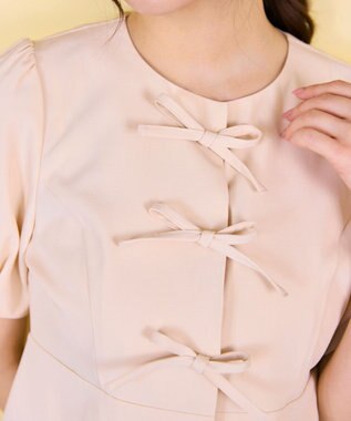 Feroux リボンブラウス ジャケット アイボリー系