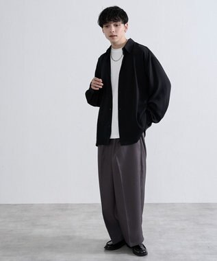 WEGO ワイドストレートスラックス グレー