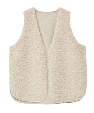 AMERICAN HOLIC 丈違いシープライクフェイクファーベスト Light Beige