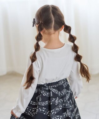 ANY KIDS 襟なしカットソーブラウス ホワイト