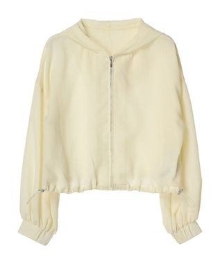 earth music&ecology シアーフードブルゾン Light Yellow