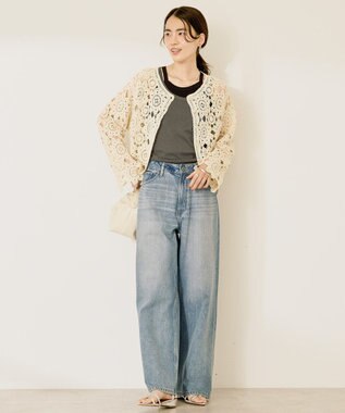 AMERICAN HOLIC トーションレースカーディガン Ivory