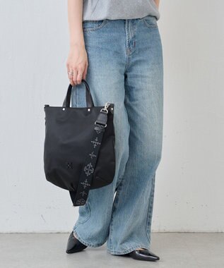 russet 《WEB限定》クラウズナイロン2wayトートバッグ(CE-1501-WEB) Black