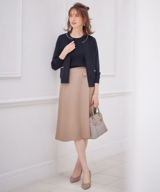 ANY SIS 【WEB・一部店舗限定】ビットスエードライク パンプス グレージュ