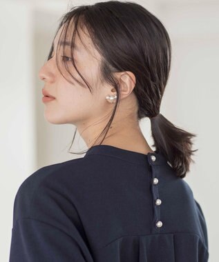 組曲 【UVケア・接触冷感】ライトアムンゼンジャージー袖フレア トップス ネイビー系