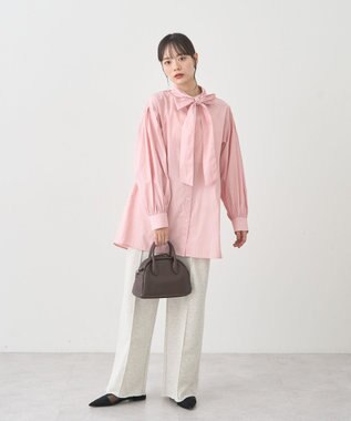 earth music&ecology 2wayボウタイブラウス Stripe