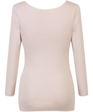 Wing あったかインナー 綿100％(肌側) アウターにひびきにくい ムレにくい 【綿の贅沢 ここちフラット】 8分袖 長袖 秋 冬 EL4872 ウイング／ワコール ベージュ