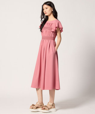 TOCCA 【洗える・接触冷感・UVカット・消臭】SMOCKING EMBROIDERY ドレス ピンク系