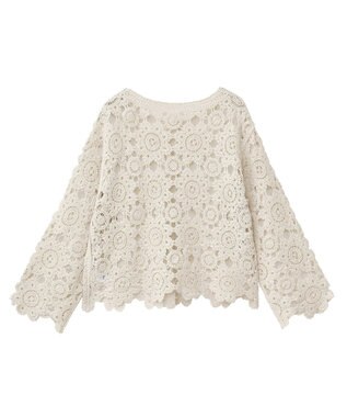 AMERICAN HOLIC トーションレースカーディガン Ivory