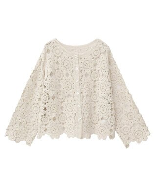 AMERICAN HOLIC トーションレースカーディガン Ivory