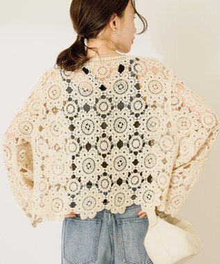 AMERICAN HOLIC トーションレースカーディガン Ivory