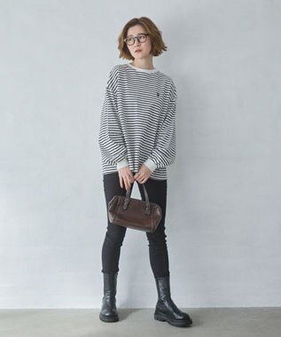 WEGO 【大好評により再入荷！】USPOLOだぼそでカラーロンT ホワイトボーダー