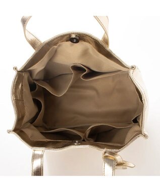 UNBILLION カシュカシュ cachecache / ソフトメタリックショッパートートS ライトゴールド