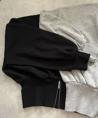 Green Parks バックＺＩＰスウェット Black