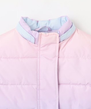 ANY KIDS 【洗濯機OK】中綿リボンコート レインボー