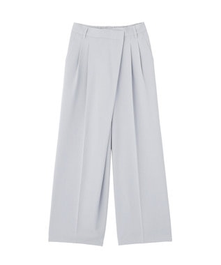 Green Parks アシメウエストタックパンツ Sax