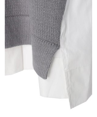 CRAFT STANDARD BOUTIQUE シャツドッキングニットプルオーバー Gray Mixture