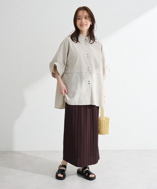 Green Parks プリーツスカート Brown