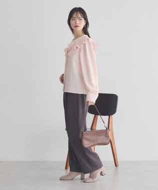 earth music&ecology フリルセーラーカラーブラウス Pink