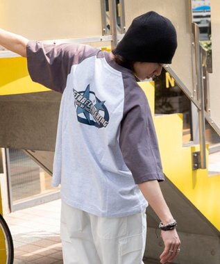 WEGO 【ユニセックス着用ITEM】ラグラングラフィックBIG　T（SS） スミクロ