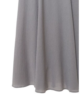 earth music&ecology ＳＥＴ２点バックリボンブラウス＋フレアスカート Gray