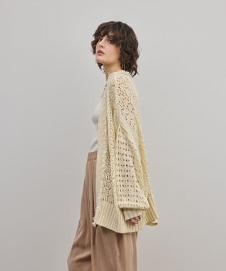 GRACE CONTINENTAL zipミドルニットカーディガン キナリ