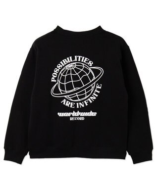 WEGO 【ユニセックス着用ITEM】リラックスフィットグラフィックプルオーバー ブラック