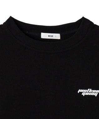 WEGO 【ユニセックス着用ITEM】リラックスフィットグラフィックプルオーバー ブラック