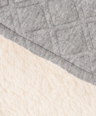 組曲 KIDS 【90㎝】くま耳 キルトマント グレー系