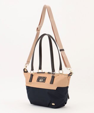 LA BAGAGERIE ウォータープルーフナイロン　2WAYハンドバッグ ベージュ