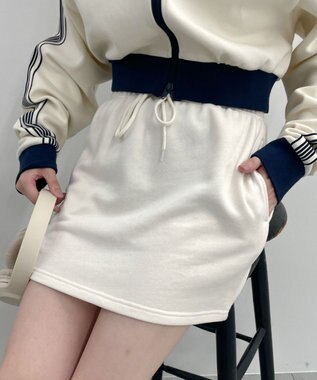 WEGO スウェットミニスカート ホワイトアイボリー
