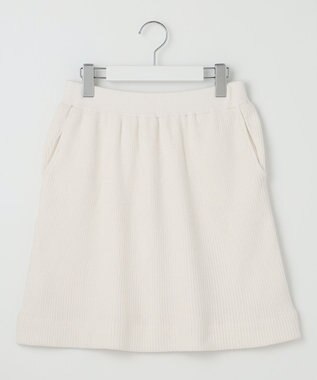 23区GOLF セットアップ可【WOMEN】ストレッチモール ニット スカート ホワイト系