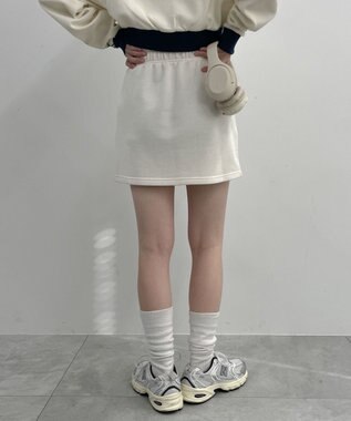 WEGO スウェットミニスカート ホワイトアイボリー