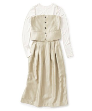 UNFILO 【STORY×UNFILOコラボ】ビスチェセットアップ 3点セット シャンパンベージュ