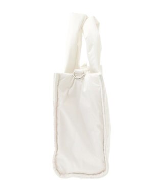 Maison de FLEUR リボン刺繍パファー2Wayトートバッグ Ivory