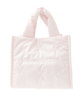 Maison de FLEUR リボン刺繍パファー2Wayトートバッグ Pink