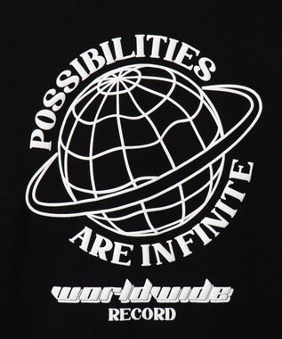 WEGO 【ユニセックス着用ITEM】リラックスフィットグラフィックプルオーバー ブラック