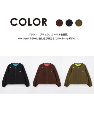 PW CIRCULUS 【撥水加工 / ストレッチ】【WOMEN】デタッチャブルキルティング中綿ブルゾン ゴルフウェア レディース ダークブラウン系