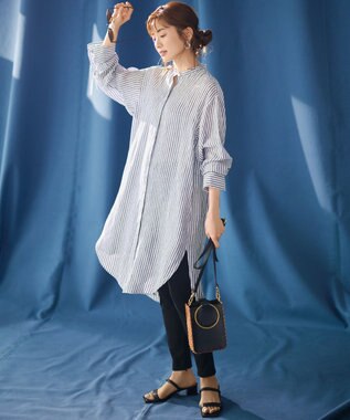 WEB/一部店舗限定】 LIBECO LINEN チュニックシャツ / 23区