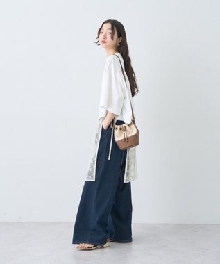 earth music&ecology 【接触冷感】バックギャザーＴｅｅ Ivory