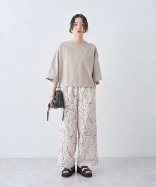 earth music&ecology 【接触冷感】バックギャザーＴｅｅ Beige