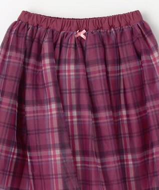 ANY KIDS チュール スカッツ ピンク×チェック