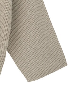Green Parks リブ切替Ｖネックニットプルオーバー Light Beige