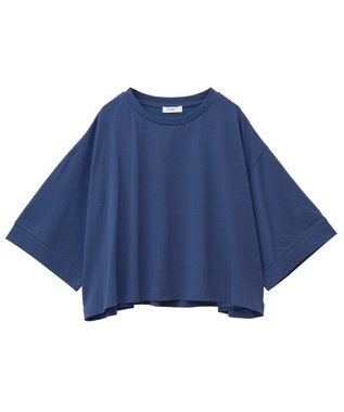 earth music&ecology 【接触冷感】バックギャザーＴｅｅ Navy