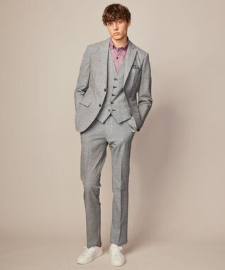 JOSEPH ABBOUD 【ストレッチ・洗える・軽量・防しわ・速乾・エコ撥水】ライトウェーブ ジャケット ライトグレー系