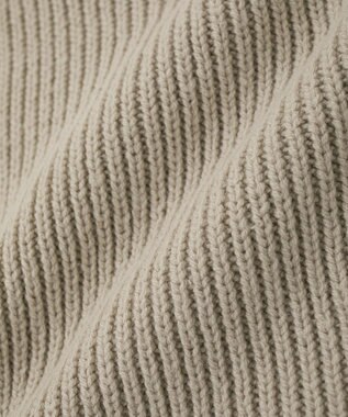 Green Parks リブ切替Ｖネックニットプルオーバー Light Beige