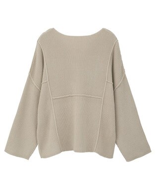 Green Parks リブ切替Ｖネックニットプルオーバー Light Beige